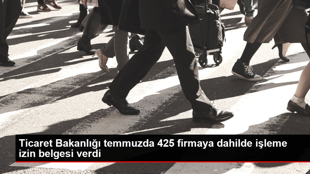 Ticaret Bakanlığı temmuzda 425 firmaya dahilde işleme izin belgesi verdi